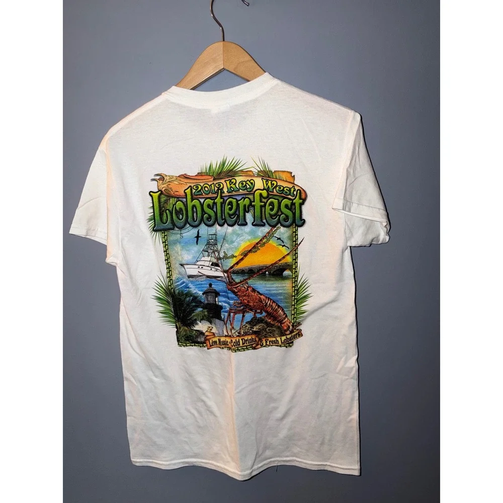 Gildan Corona Extra Key West Lobsterfest‎ 2012 Graphic T-Shirt White Mens Small